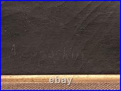 Tableau peinture huile sur toile, XIX ème siècle, signé Zagoskin Tempête