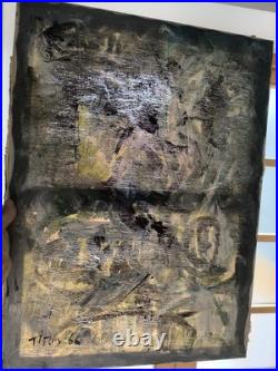Tableau peinture huile sur toile, signé Titus, 1966
