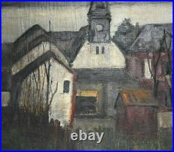 Tableau scene de village par Gaston SEBIRE 1920 2001 Ecole de Paris