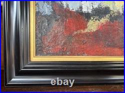 Tableau signé IDKA Cohen huile sur toile nature morte fleurs XXe encadré