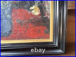 Tableau signé IDKA Cohen huile sur toile nature morte fleurs XXe encadré
