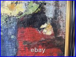 Tableau signé IDKA Cohen huile sur toile nature morte fleurs XXe encadré