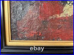 Tableau signé IDKA Cohen huile sur toile nature morte fleurs XXe encadré