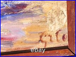 Tableau signé. Paysage Marin. Peinture huile sur toile