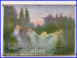 Tableau symboliste 1900, peintre inconnu