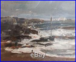 Tableau toile Peinture tempera Marine XXIe signée BEYRIES original painting