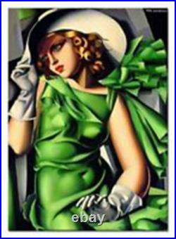 Tamara De Lempicka La Fille En Vert Peinture À L'huile Sur Toile