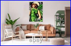 Tamara De Lempicka La Fille En Vert Peinture À L'huile Sur Toile