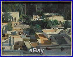 Terrasses à Laghouat, Algérie, P. L. Beaumont vers 1930, orientaliste