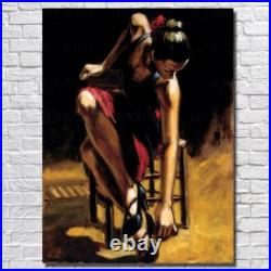 Toile danseuse peinture à l'huile fait a la main