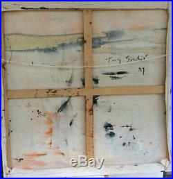 Tony SOULIE (né en 1955) Nouvelle Abstraction, Volcan, HST 100X100 1989