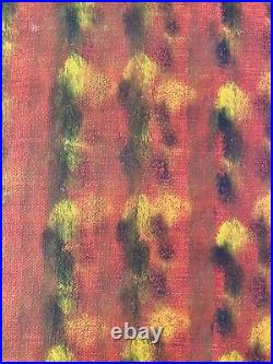 Très Belle Peinture 1980 Huile Sur Toile Abstrait Hst Abstraction Art Tachisme