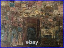 Très Belle Peinture Huile Sur Toile 1950 Maison Expressionniste Expressionnisme