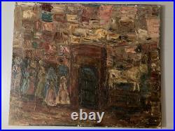 Très Belle Peinture Huile Sur Toile 1950 Maison Expressionniste Expressionnisme
