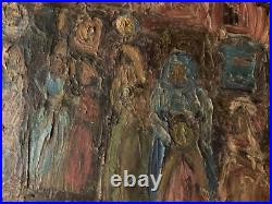 Très Belle Peinture Huile Sur Toile 1950 Maison Expressionniste Expressionnisme