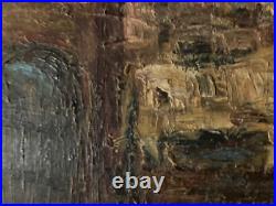 Très Belle Peinture Huile Sur Toile 1950 Maison Expressionniste Expressionnisme