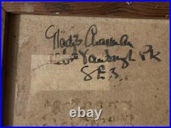 Très Belle Peinture Huile Sur Toile 1950 Maison Expressionniste Expressionnisme