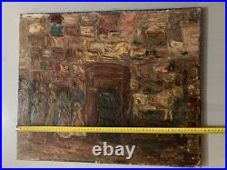 Très Belle Peinture Huile Sur Toile 1950 Maison Expressionniste Expressionnisme