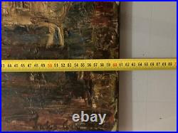 Très Belle Peinture Huile Sur Toile 1950 Maison Expressionniste Expressionnisme