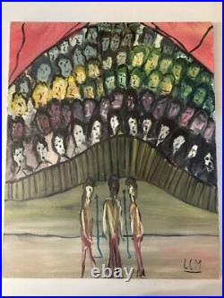 Très Belle Peinture Huile Sur Toile Concert 1980 Expressionniste Expressionnisme