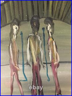 Très Belle Peinture Huile Sur Toile Concert 1980 Expressionniste Expressionnisme Très Belle Peinture Huile Sur Toile Concert 1980 Expressionniste Expressionnisme