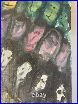 Très Belle Peinture Huile Sur Toile Concert 1980 Expressionniste Expressionnisme