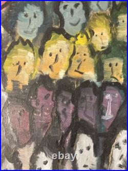 Très Belle Peinture Huile Sur Toile Concert 1980 Expressionniste Expressionnisme