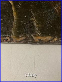 Très Belle Peinture Moderne Huile Sur Toile Abstrait Hst Abstraction Cire 1990