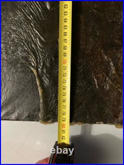 Très Belle Peinture Moderne Huile Sur Toile Abstrait Hst Abstraction Cire 1990