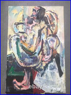 Très Belle Peinture Vive Hst Huile Sur Toile Signé Patrick Conty XXe Labyrinthe