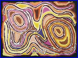 Très rare peinture aborigène d'Australie par la célèbre Judy Napangardi