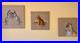 Triptyque Tableaux Animaliers Peinture sur Lin Brut (Thème Afrique / Savane)