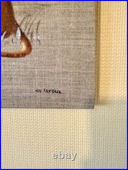 Triptyque Tableaux Animaliers Peinture sur Lin Brut (Thème Afrique / Savane)