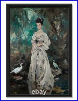 Tullasky La Jeune Impératrice, Acrylique sur toile 27x40 cm, Ouvre unique