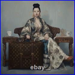 Tullasky La Jeune Impératrice, Acrylique sur toile 40x40 cm, Ouvre unique