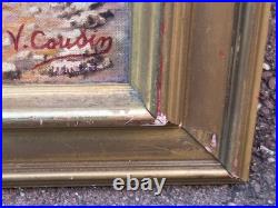 VICTOR COUSIN. Scène de Genre Orientalisme. Peinture huile sur toile signée