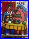 VISTO -Tableau art moderne contemporain Titre CAFÉ ROUGE