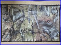 Valentin Samarine (1928-2025) Tableau Russian Art abstraction Signé Encadré