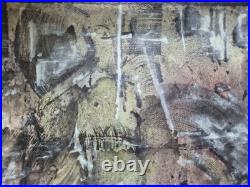 Valentin Samarine (1928-2025) Tableau Russian Art abstraction Signé Encadré