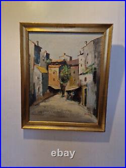 Valkov huile sur toile Ruelle en Provence Contemporain cadre 50,5 x 41,7