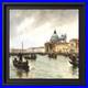 Venise, Le Môle à l&rsquo;entrée du Grand Canal et la Salute Peinture 40×40 cm