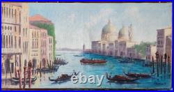 Venise Tableaux Vers 1970/1980 Signé à Identifier Italie 1/2