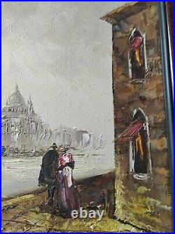 Venise Venezia peinture Huile sur toile William HOWARD Peintre du 19 ème