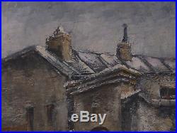 Vieux Saint-Ouen sous la neige. Grand tableau de Raymond BESSE (1888-1969)