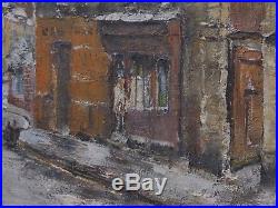 Vieux Saint-Ouen sous la neige. Grand tableau de Raymond BESSE (1888-1969)