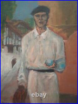 Vintage grande peinture Pays Basque / FANDANGO / FARANDOLE/danse Pays Basque