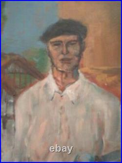 Vintage grande peinture Pays Basque / FANDANGO / FARANDOLE/danse Pays Basque