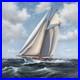 Yacht à Voiles Peinture Acrylique Réaliste, Élégance Classique 100×100 cm
