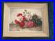 Yvan Galle (1907-1975)grande Huile Sur Toile Encadree Jete De Fleurs Bouquet 15m