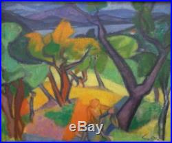Yves ALIX (1890-1969) huile/toile Baie de St Tropez 1947